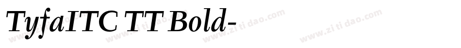 TyfaITC TT Bold字体转换